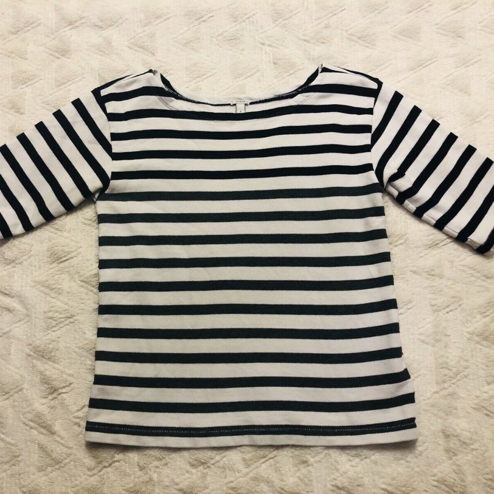 J. CREW Lightweight Terry Tee  Blue/Gray Small